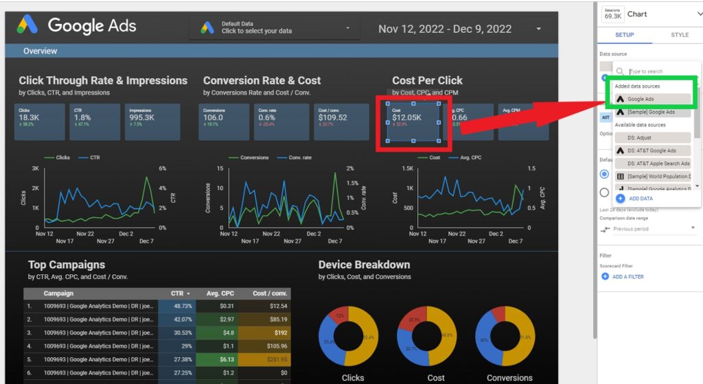 Google Data Studio SEO Tool