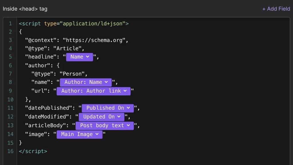 Image of Structured Data and Schema Markup code